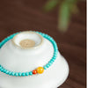 Turquoise 3mm Bead Bracelet - Fine Layers of Color
