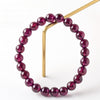 Purple-Red Garnet Bead Bracelet — Fine Beads for Stacking