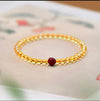 Putuo Mountain Citrine Luck Bracelet — Natural Crystal With Jade & Cinnabar Bead Options