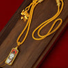 Tibetan Hand-Painted Thangka Pendant — Titanium Steel Frame with Chain, 14 Designs Buddha Tibet