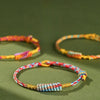Five - Color Feng Shui Knot Bracelet — Traditional Lucky Rope Charm for Protection & Good Fortune - Teal & PurpleBuddha Tibet