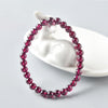 Purple-Red Garnet Bead Bracelet — Fine Beads for Stacking