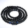 Dragon & Phoenix Black Obsidian Wrap Bracelet Set — Eternal Love Built on Honesty