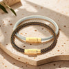 5mm Lucky Bead Cord Bracelet — Adjustable Leather & Steel Wire Base for Fortune Beads - 5mm Red Leather CordBuddha Tibet
