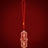 Brass Cinnabar Zhong Kui Charm Keychain — Taoist Protective Amulet For Keys, Bag & Home
