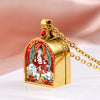 Tibetan Ghau Locket Necklace — Opening Shrine Pendant with Thangka Deity Art Buddha Tibet