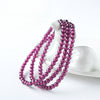 Purple-Red Garnet Bead Bracelet — Fine Beads for Stacking