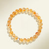 Crushed Silver & Citrine Bead Bracelet — Sparkle Chain With Yellow Tower Crystal