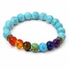 7 Chakra Bead Bracelet — One Stone for Every Center That Needs Reminding - Blue TurquoiseBuddha Tibet