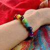 7 Chakra Bracelet - Lava Stone Energy Flow & Grounding - Buddha Tibet xd00082