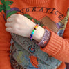 7 Chakra Bracelet - Lava Stone Energy Flow & Grounding - Buddha Tibet xd00082