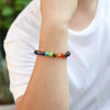 7 Chakra Bracelet - Lava Stone Energy Flow & Grounding - Buddha Tibet xd00082