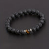7-Chakra Volcanic Lava Stone Bracelet — Natural Beads for Meditation - Yellow Tiger EyeBuddha Tibet