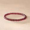 Wine Red Garnet Wrap Bracelet — Single or Three-Wrap Choice