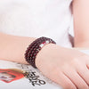 Garnet Wrap Bracelet — Deep Red Beads With Accent Detail