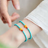 Turquoise 3mm Bead Bracelet - Fine Layers of Color