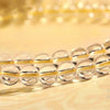 Yellow Jambhala 108-Bead White Crystal Mala Bracelet — Clear Quartz & Sandalwood for Wealth Practice Buddha Tibet