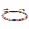 7 Chakra Adjustable Bracelet — Flat Beads That Move With You Buddha Tibet
