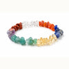 7 Chakra Crystal Chip Bracelet — Natural Stones from Root to Crown Buddha Tibet