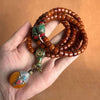 Tibetan Yak Bone Mala — 108-Bead Prayer Strand with Dzi Bead Pendant Buddha Tibet