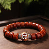 Buddha Tibet Yak Bone Bracelet - Dzi & Tiger Eye Accents