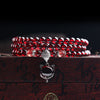 Garnet Layered Bracelet — Numbered Accent Styles