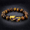 Tiger Eye Pixiu Bracelet — Color-Changing Feng Shui Charm for Wealth & Protection