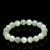 Green Moonstone Bracelet — 7A Natural Stone Beads, Rare Color Variant Buddha Tibet