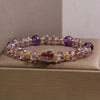 Amethyst Gourd Bracelet with Micro-Inlaid Charm — Crystal Bead Stack for Prosperity & Protection Buddha Tibet