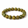 Green Sandalwood Mala Bracelet with Cinnabar & Agate — Natural Wood Beads for Grounding & Intention Buddha Tibet