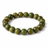Green Sandalwood Mala Bracelet with Cinnabar & Agate — Natural Wood Beads for Grounding & Intention Buddha Tibet