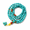 Turquoise 108-Bead Mala Bracelet — Natural Stone Prayer Beads in Green & Blue Turquoise Buddha Tibet