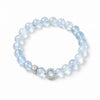 Moonstone & Aquamarine Bead Bracelet — Soft Glow Charm for Luck & Love Buddha Tibet