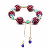 Multi-Wrap Garnet & Mixed Stone Bracelet — Layered Bead Stack in Blue, Pink & Purple Buddha Tibet