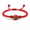 Peachwood Chinese Zodiac Bracelet — Red String Good Luck Charm for Your Sign Buddha Tibet