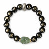 Gold Sheen Obsidian Jade Pixiu Bracelet — Keep Wealth Close Buddha Tibet