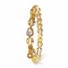 Citrine & Nephrite Jade Gourd Bracelet — 7A Yellow Crystal With Water Foam Jade Charm Buddha Tibet