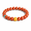 South Red Agate Bracelet — Full-Color Persimmon Red, the Real Thing Buddha Tibet
