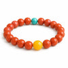 South Red Agate Bracelet — Full-Color Persimmon Red, the Real Thing Buddha Tibet