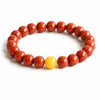 South Red Agate Bracelet — Full-Color Persimmon Red, the Real Thing Buddha Tibet