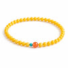 Turquoise, Red Agate & Yellow Jade Bead Bracelet — Three Stones, One Quiet Harmony Buddha Tibet