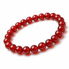 Red Agate Plain Bead Bracelet — The Clean Red Circle, Nothing Added Buddha Tibet