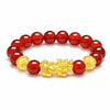Red Agate Pixiu Bracelet — The Wealth Guardian, in Red and Gold Buddha Tibet