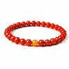 South Red Agate & Amber Bead Bracelet — Tiny Beads, Warm and Steady Buddha Tibet
