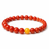 South Red Agate & Amber Bead Bracelet — Tiny Beads, Warm and Steady Buddha Tibet