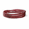 Wine Red Garnet Wrap Bracelet — Single or Three-Wrap Choice Buddha Tibet