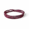 Wine Red Garnet Wrap Bracelet — Single or Three-Wrap Choice Buddha Tibet