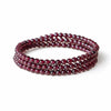 Wine Red Garnet Wrap Bracelet — Single or Three-Wrap Choice Buddha Tibet