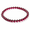 Purple-Red Garnet Bead Bracelet — Fine Beads for Stacking Buddha Tibet