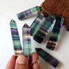 Rainbow Fluorite Crystal Tower — Seven-Chakra Stone for Clarity & Inner Focus - Buddha Tibet xd00108